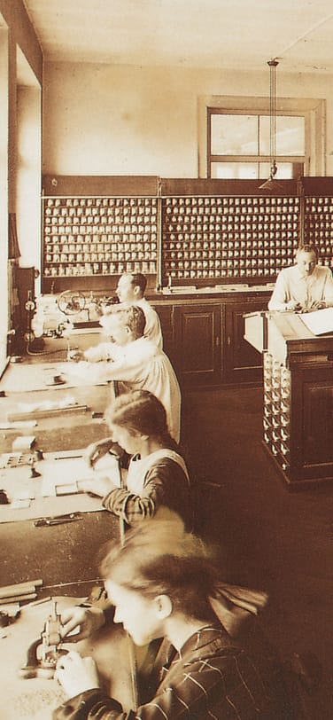 A view of the workshop at IWC in 1924