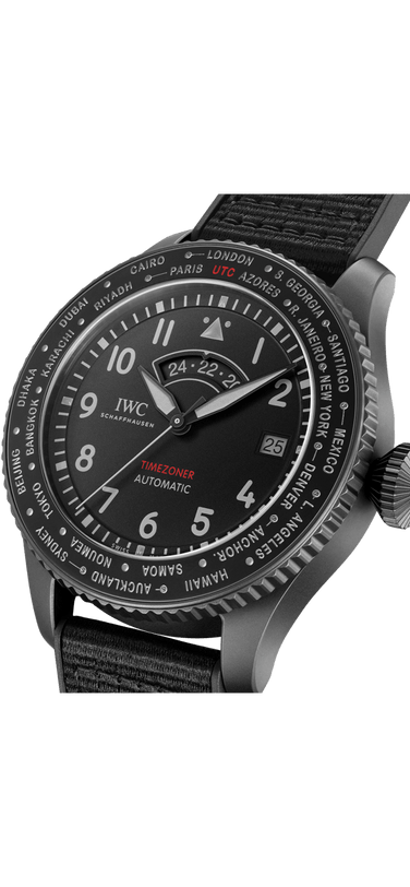 飞行员TOP GUN海军空战部队瓷化钛金属世界时区腕表