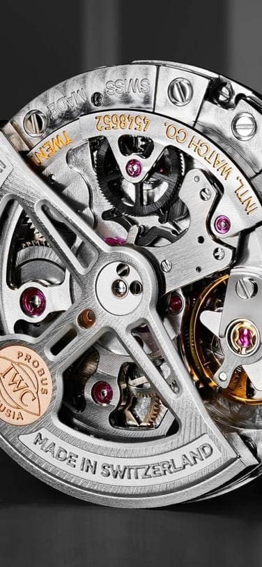 Close up of Calibre 82100 with a dark background