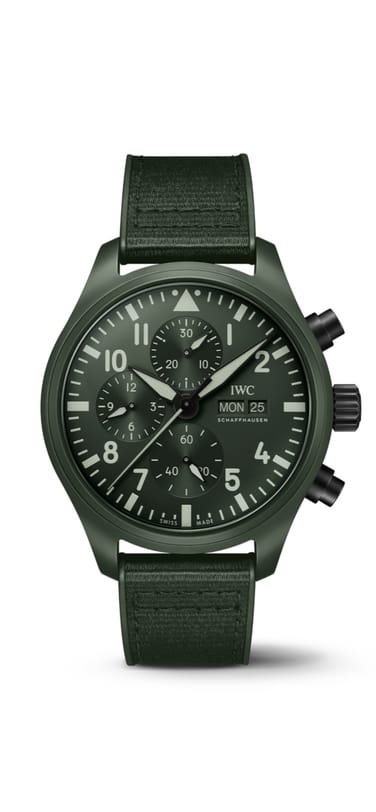 front shot of PILOT’S WATCH CHRONOGRAPH TOP GUN EDITION “WOODLAND” IW389106