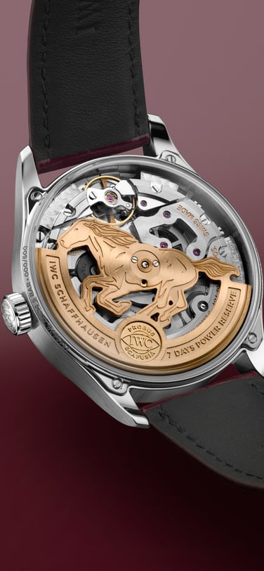 The back of the IWC Portugieser Automatic 42 Year of the Horse IW501709