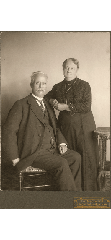 IWC watch maker Jean Häberli and his wife in Langenthal, pictured here in black and white by photographer Jos. Gschwend