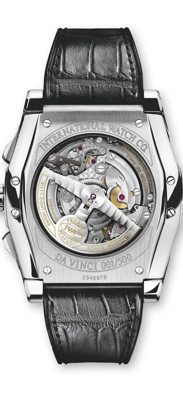 Image showing back of the IWC Da Vinci watch