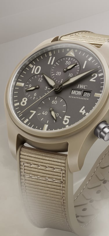 Big Pilot's Watch TOP GUN Edition "Mojave Desert" with a sand-coloured ceramic finish.