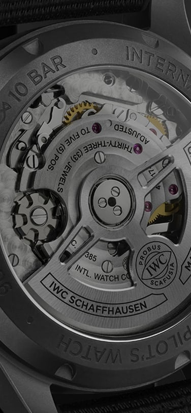 Back of watch dial where the 69385 caliber is visible