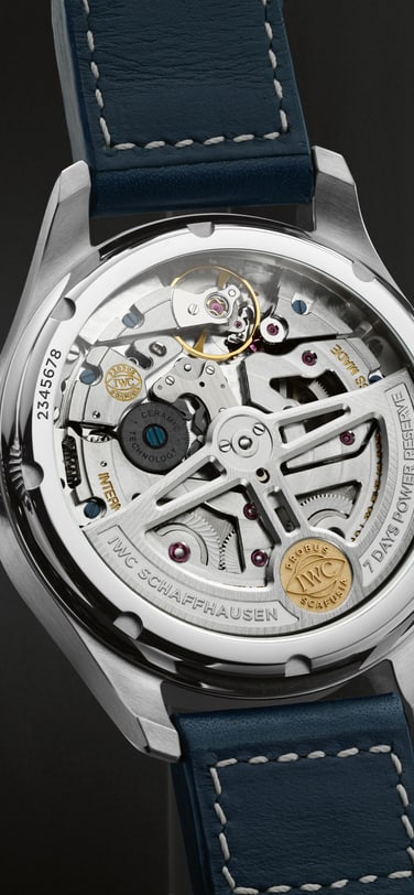 Image showing the decorated movement of Pilot's watch Perpetual calendar from the back