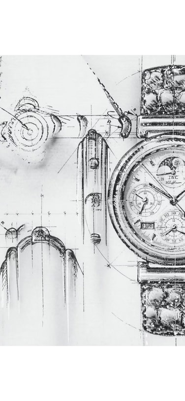 Image showing an IWC watch sketch by Kurt Klaus